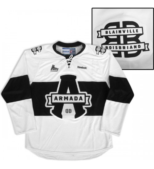 Custom QMJHL Blainville Boisbriand Armada Hockey jersey Home White